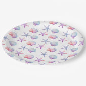 Seashell Pattern Pappteller (Schrägansicht)