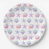 Seashell Pattern Pappteller (Vorderseite)