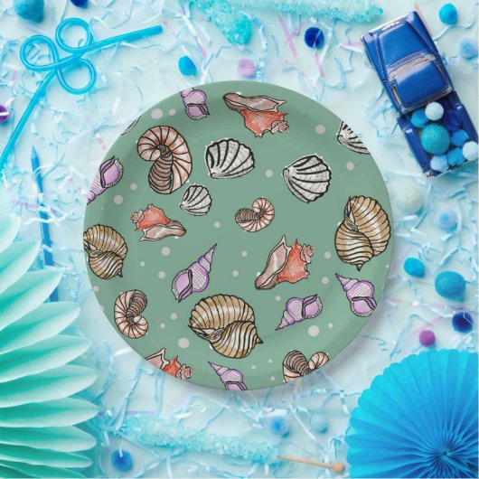Seashell Pattern Pappteller (Party)