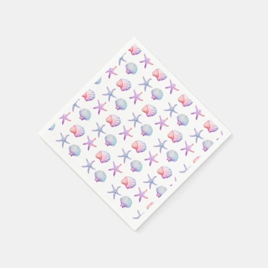 Seashell Pattern Party Serviette (Ecke)