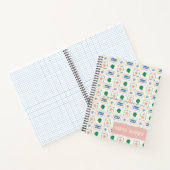 Seashell Pattern Personalize Coastal Boho Notizblock (Innenseite)