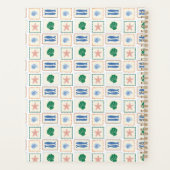 Seashell Pattern Personalized Modern Boho  Planer (Rückseite)