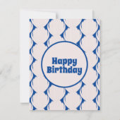 Seashell Pattern Pink Blue Birthday (Vorderseite)