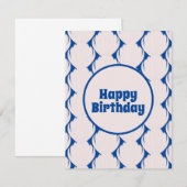 Seashell Pattern Pink Blue Birthday (Vorne/Hinten)