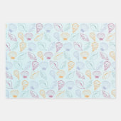 Seashell Pattern Wrapping Paper Geschenkpapier Set (Vorderseite 3)