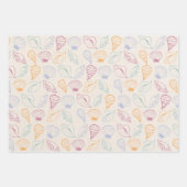 Seashell Pattern Wrapping Paper Geschenkpapier Set (Vorderseite 2)
