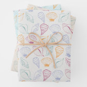 Seashell Pattern Wrapping Paper Geschenkpapier Set (Beispiel)