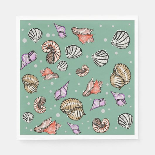 Seashell Pattern zu Paper Napkins Serviette (Vorderseite)