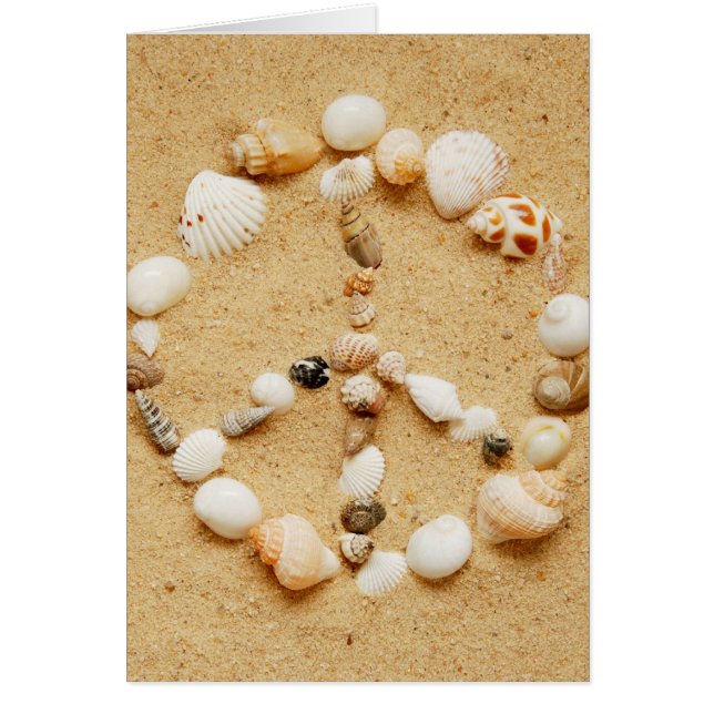Seashell Peace Sign Card (Vorne)