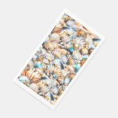 Seashell Perle Diamant Küstensand Collage Serviette (Ecke)