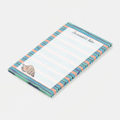 Seashell Personalisiert 4 x 6 Post-it Klebezettel (angewinkelt)