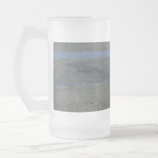 Seashell Pile Mattiert Glass Beer Tasse (Links)