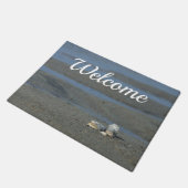 Seashell Pile Welcome Doormat Fußmatte (Schrägansicht)
