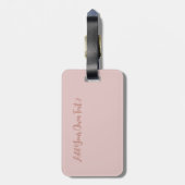 Seashell Pink Beach Foto Design mit benutzerdefini Gepäckanhänger (Rückseite vertikal)