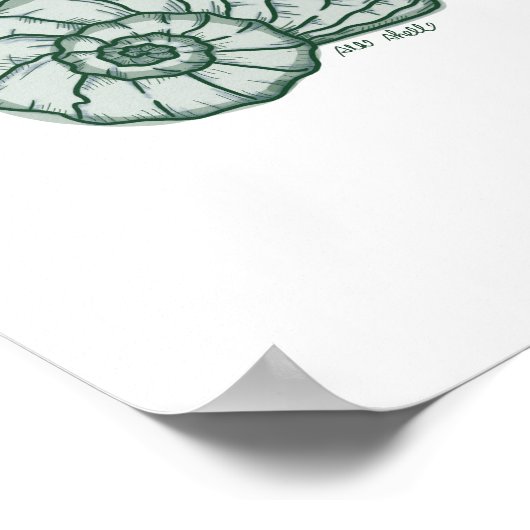 Seashell Print Poster (Ecke)