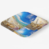 Seashell-Quadrat-Papierplatte Pappteller (Gewinkelt)