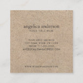 Seashell Quadratische Visitenkarte (Rückseite)