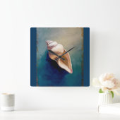 Seashell Quadratische Wanduhr (Zuhause)