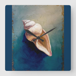 Seashell Quadratische Wanduhr