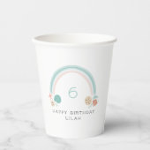 Seashell Rainbow Nautical Birthday Party Pappbecher (Vorderseite)