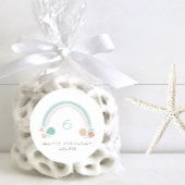 Seashell Rainbow Nautical Birthday Party Runder Aufkleber