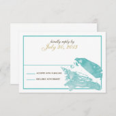 Seashell Response Card RSVP Karte (Vorne/Hinten)