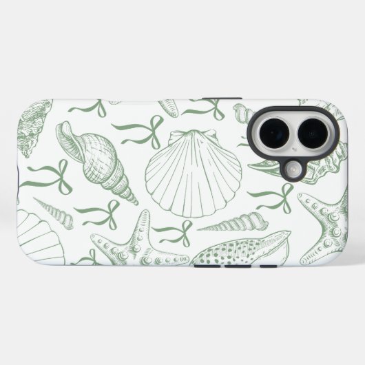 Seashell Ribbons Pattern Case-Mate iPhone Hülle (Rückseite (Horizontal))