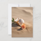 Seashell Rose Sand Empfang Einladung (Rückseite)