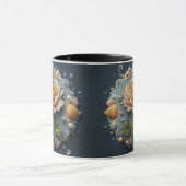 Seashell Rose Tasse Beachy Denim Pearl Design (Zentrum)