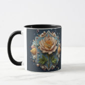 Seashell Rose Tasse Beachy Denim Pearl Design (Links)