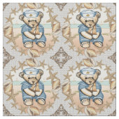 Seashell Sailor Bear Stoff (Nahaufnahme)