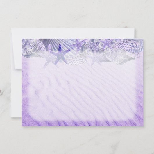 Seashell Sandstrand Hochzeit lädt seashell1 Einladung (Rückseite)