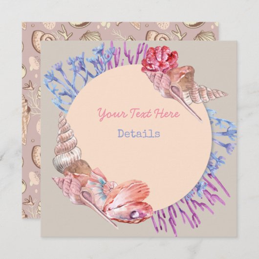 Seashell Save the Date (Vorne/Hinten)