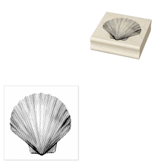 Seashell ,Scallop Muschel ,Muschel Gummi Briefmark Gummistempel (Stempel)
