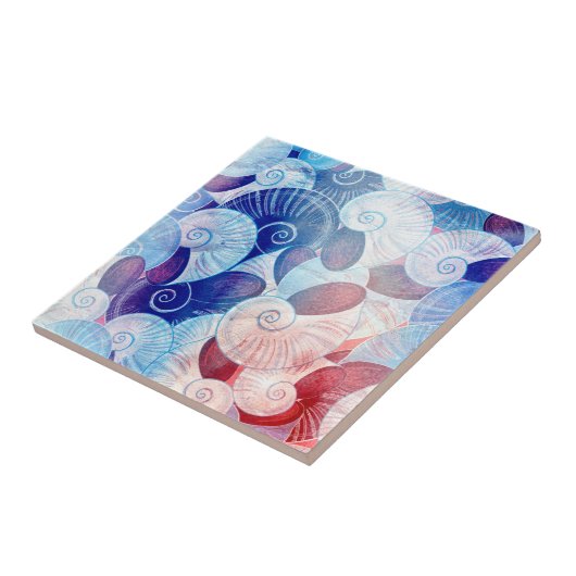 Seashell Scanner-Muster Fliese (Seite)