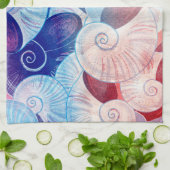 Seashell Scanner-Muster Handtuch (Gefaltet)