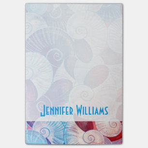 Seashell Scanner-Muster  Name hinzufügen Post-it Klebezettel