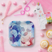 Seashell Scene Pattern Pappteller (Party)