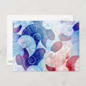 Seashell Scene Pattern Postkarte (Vorne/Hinten)