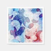 Seashell Scene Pattern Serviette (Vorderseite)