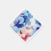 Seashell Scene Pattern Serviette (Ecke)