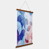 Seashell Scene Pattern Wandteppich Mit Holzrahmen (Gewinkelt)