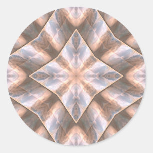 Seashell-Schichten Runder Aufkleber