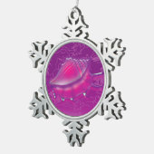 Seashell Schneeflocken Zinn-Ornament (Rechts)