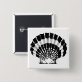 Seashell - schwarz und weiß button (Vorne & Hinten)
