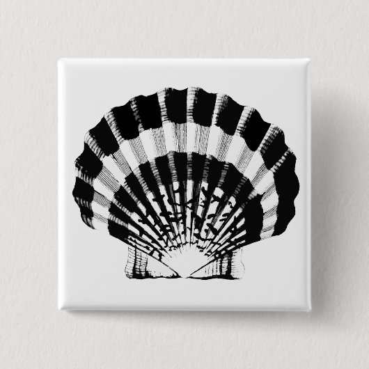 Seashell - schwarz und weiß button (Vorderseite)