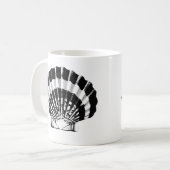 Seashell - schwarz und weiß kaffeetasse (Vorderseite Links)