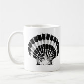 Seashell - schwarz und weiß kaffeetasse (Links)