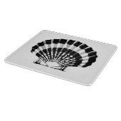 Seashell - schwarz und weiß schneidebrett (Ecke)