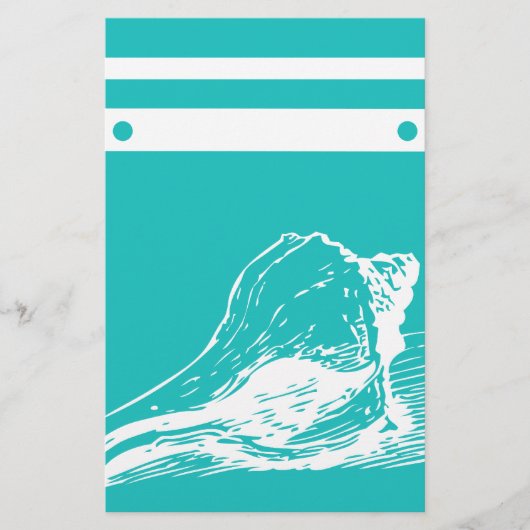Seashell Scrapbook Paper Briefpapier (Vorderseite)